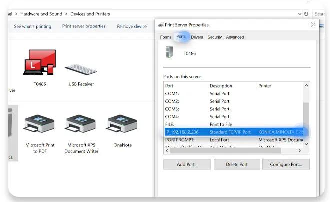 printer ip address