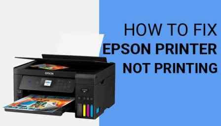 why is my epson printer not printing