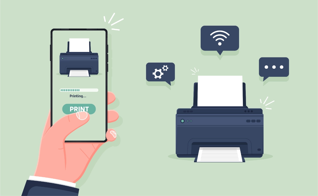 set up a wireless printer connection